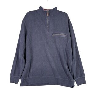 Pendleton Quarter Zip Sweatshirt Large Cotton‎ Pullover Outdoor Workwear Navy